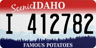 ID license plate I412782