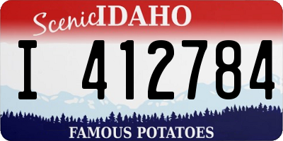 ID license plate I412784