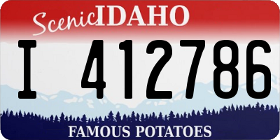 ID license plate I412786