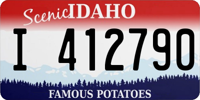 ID license plate I412790