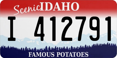 ID license plate I412791
