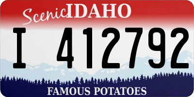 ID license plate I412792
