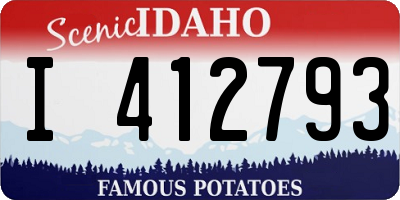 ID license plate I412793