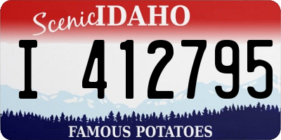 ID license plate I412795