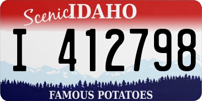 ID license plate I412798