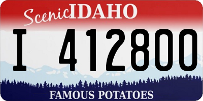 ID license plate I412800