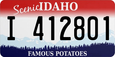 ID license plate I412801
