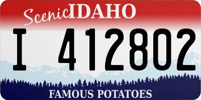 ID license plate I412802