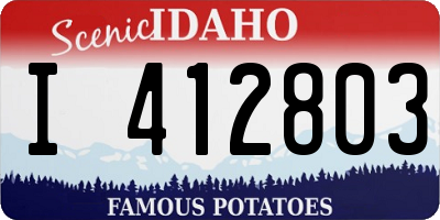 ID license plate I412803