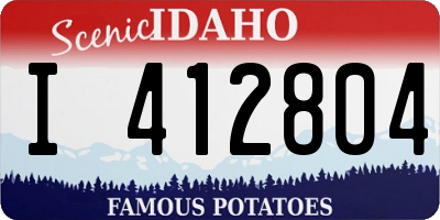 ID license plate I412804