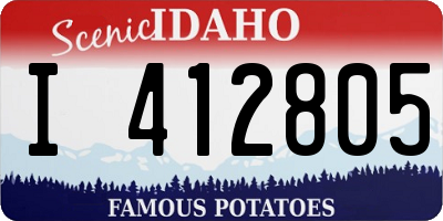 ID license plate I412805