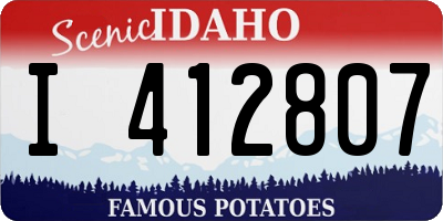 ID license plate I412807