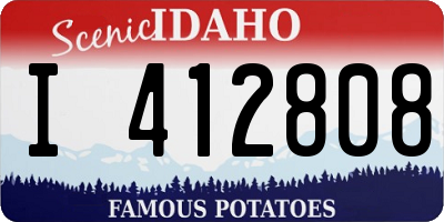 ID license plate I412808