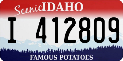 ID license plate I412809