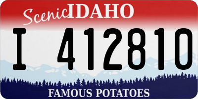 ID license plate I412810