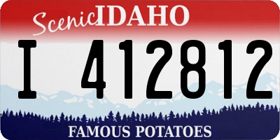 ID license plate I412812