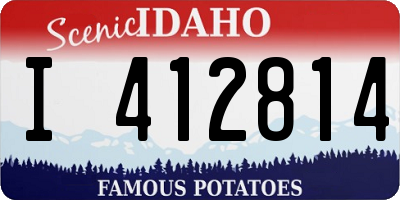 ID license plate I412814