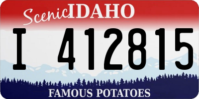 ID license plate I412815
