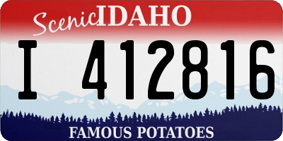 ID license plate I412816
