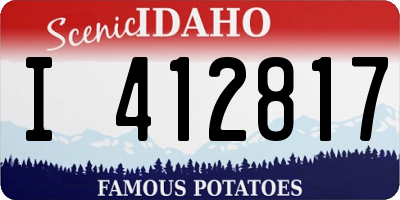 ID license plate I412817