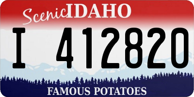 ID license plate I412820