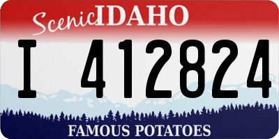 ID license plate I412824