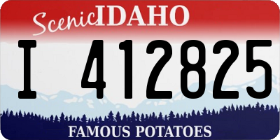 ID license plate I412825