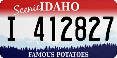 ID license plate I412827