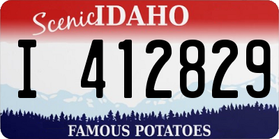 ID license plate I412829