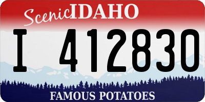 ID license plate I412830