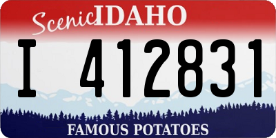 ID license plate I412831