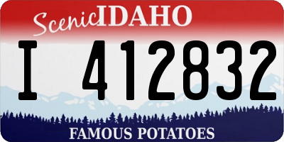 ID license plate I412832