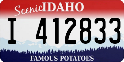 ID license plate I412833