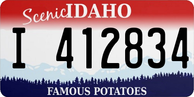 ID license plate I412834