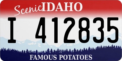 ID license plate I412835