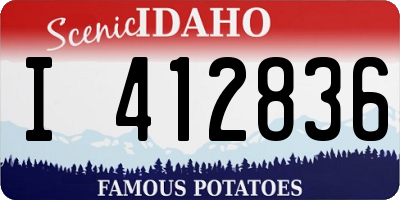 ID license plate I412836