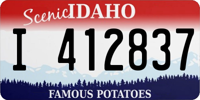 ID license plate I412837