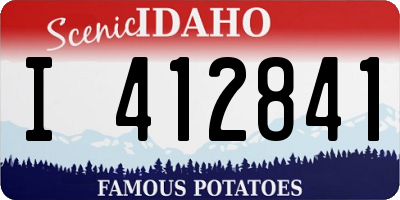 ID license plate I412841