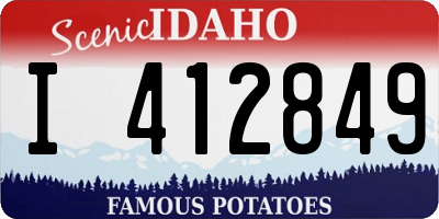 ID license plate I412849
