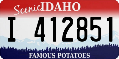 ID license plate I412851