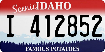 ID license plate I412852