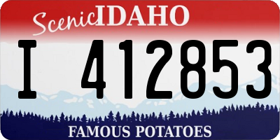 ID license plate I412853