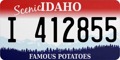 ID license plate I412855