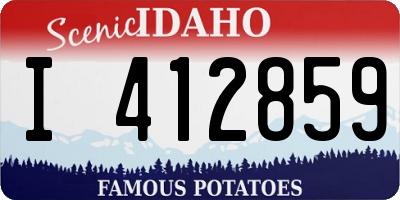 ID license plate I412859