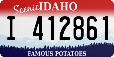 ID license plate I412861