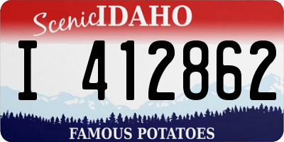 ID license plate I412862