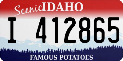ID license plate I412865