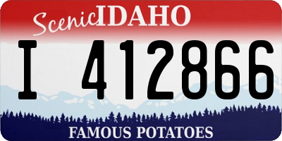 ID license plate I412866