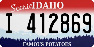 ID license plate I412869