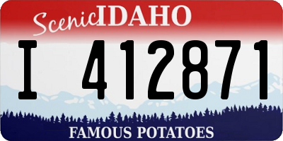 ID license plate I412871